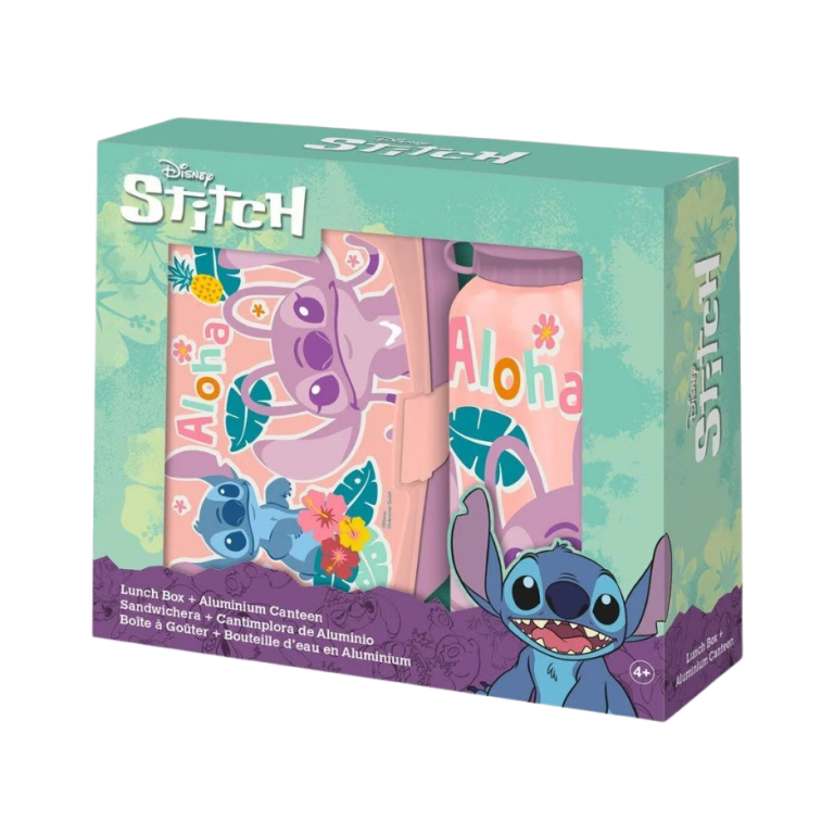 Cjt Garrafa e Lancheira Stitch Quiosque Sem Limites