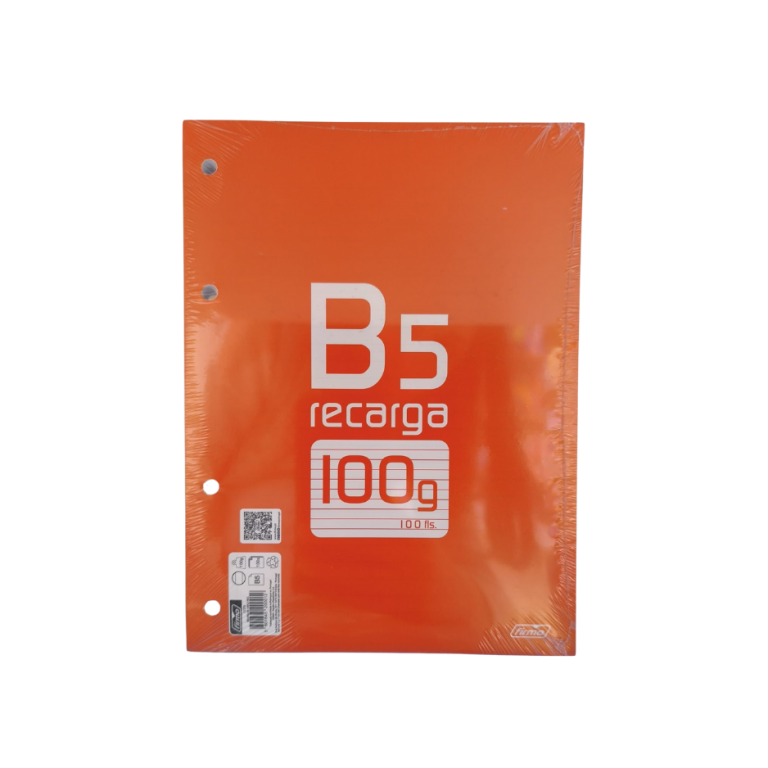 Recarga B5 100/100 Pautado Quiosque Sem Limites